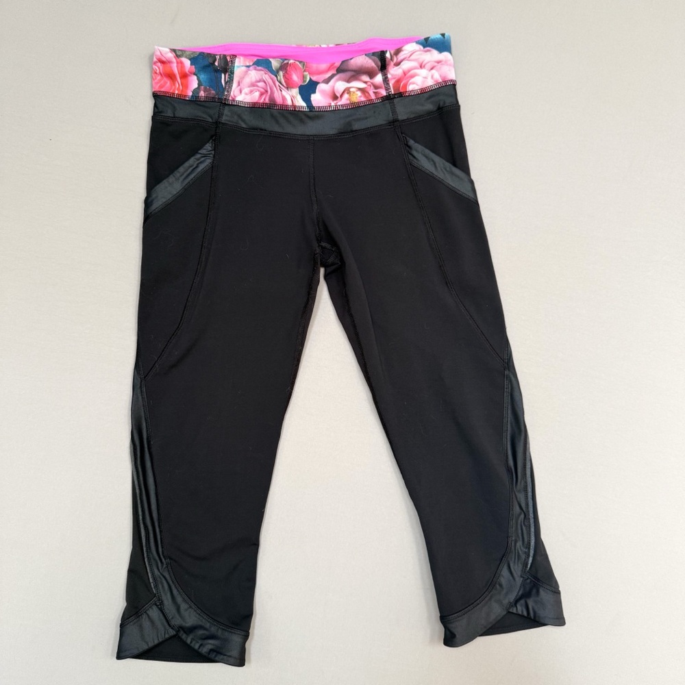 LULULEMON Chase Me Crops capris Secret Garden, 6.